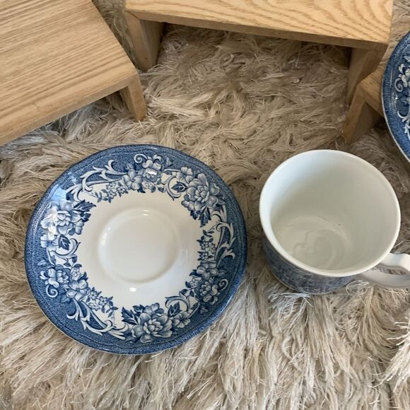 Royal Staffordshire J.&G. Meakin Ironstone Stratford Stage 4 Cups & Saucers Set - Picture 12 of 17